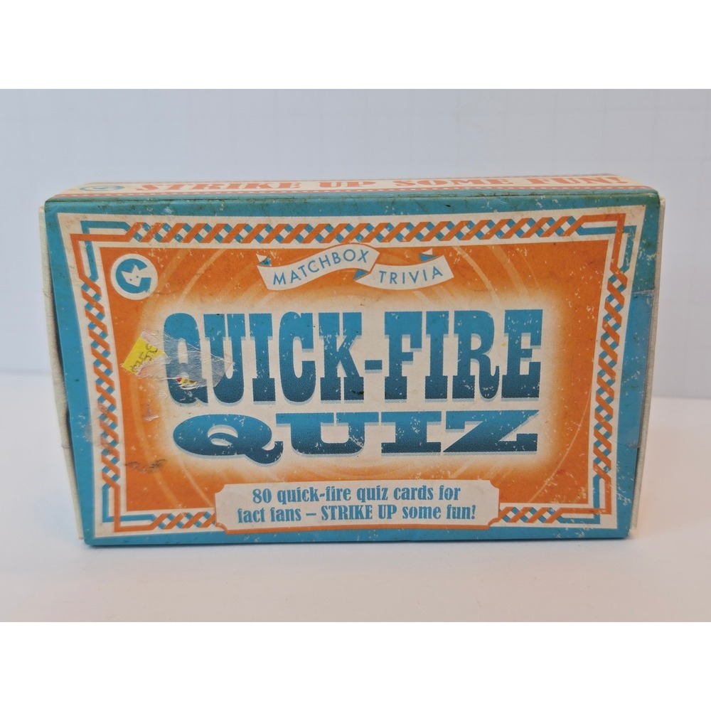Matchbox Trivia Quick-Fire Quiz 80 Card Game Ginger Fox Hacche Retail Ltd 2012